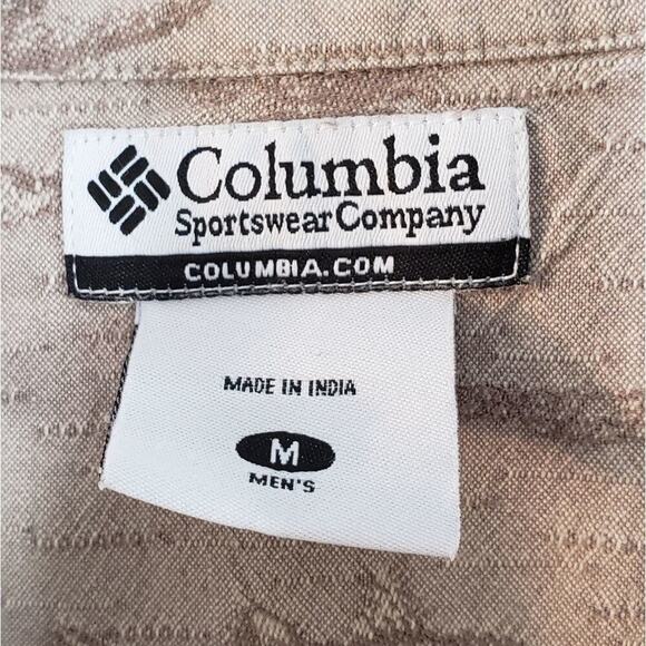 Columbia Palm Print Button Down Sz M - Picture 2 of 6